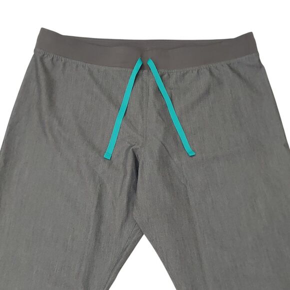 Figs Livingston Basic Scrub Pants Womens XL Tall Gray Straight Leg Uniform Work - Picture 2 of 10